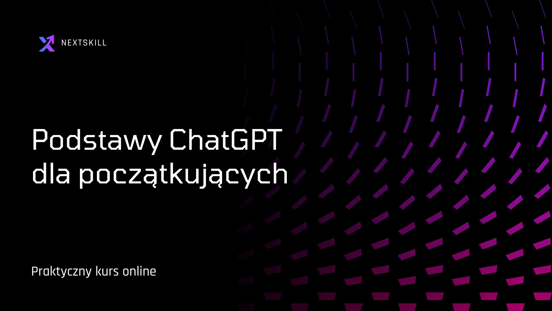 Okładka kursu ChatGPT dla początkujących